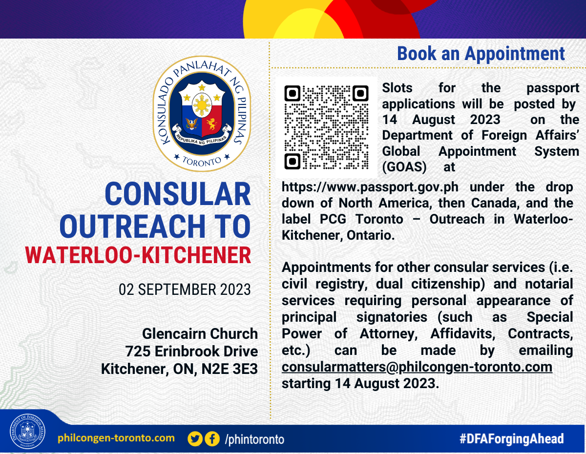 CONSULAR OUTREACH IN WATERLOO-KITCHER