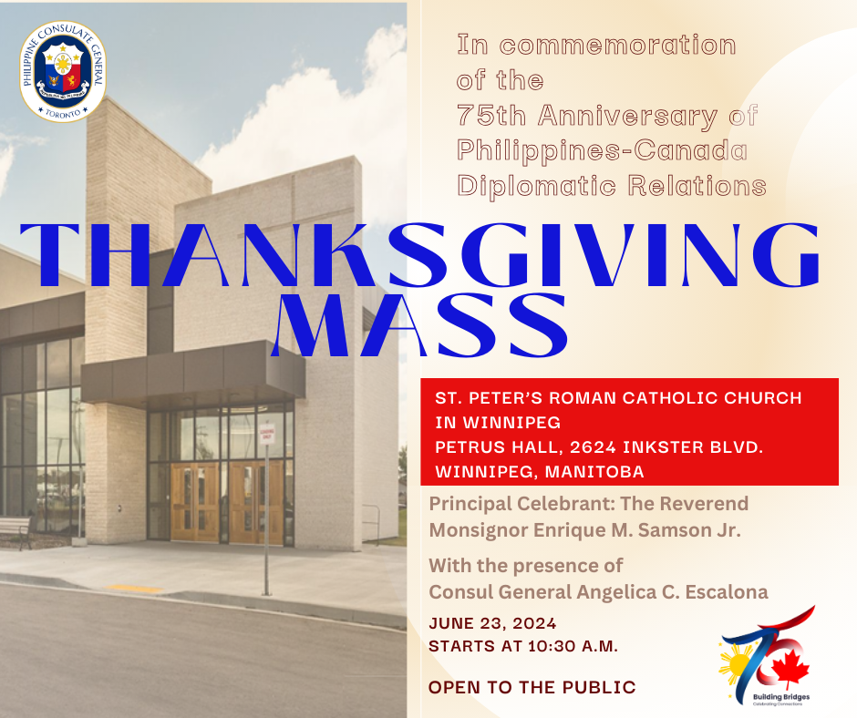 Thanksgiving mass - Winnipeg