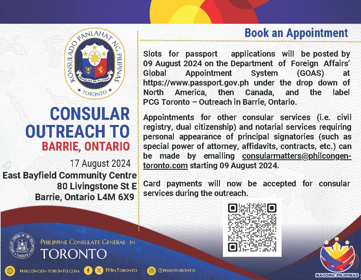 BARRIE CONSULAR OUTREACH