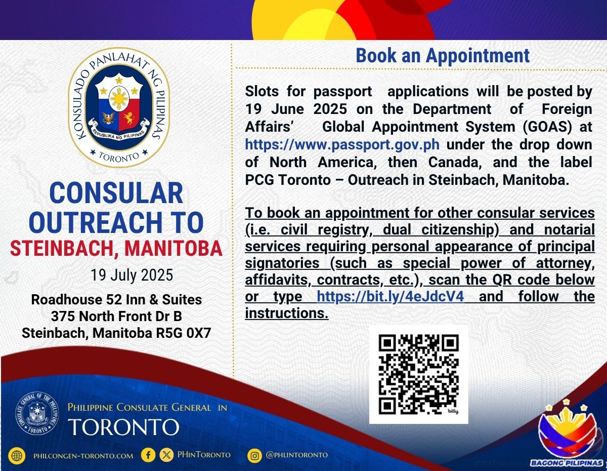 PHILIPPINE CONSULATE GENERAL SPEARHEADS FIRST FILIPINO FILM CARAVAN IN TORONTO