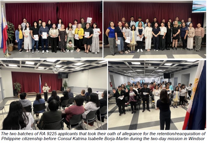 PHILIPPINE CONSULATE GENERAL IN TORONTO HOLDS CONSULAR OUTREACH MISSION IN WINDSOR, ONTARIO